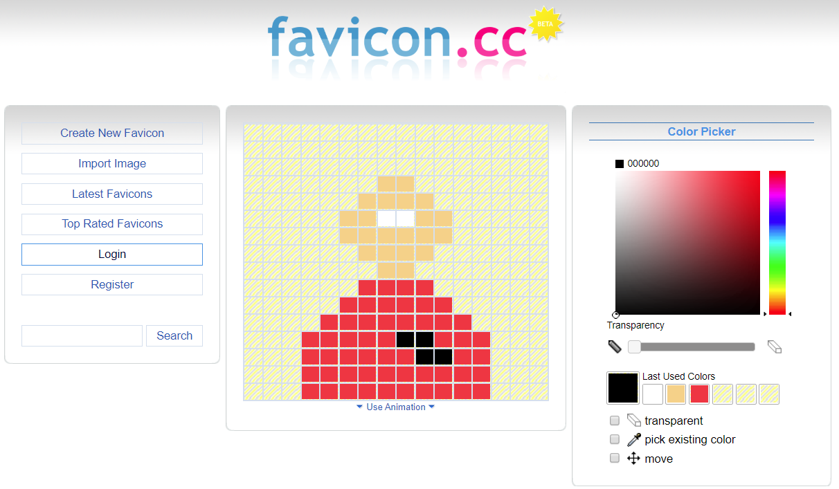 Screenshot favicon creation website